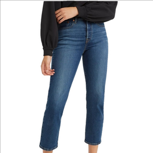 LEVI'S Wedgie high waist straight dark wash jeans
